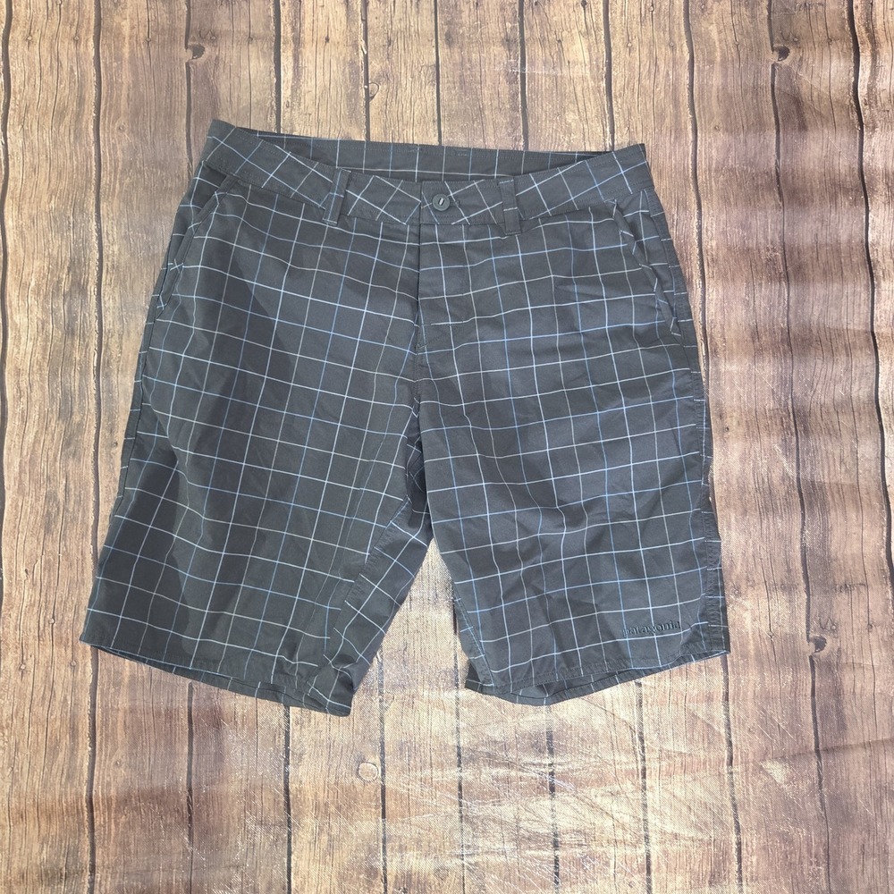 Patagonia Cienega Shorts 34 Black 11" Inseam Checked Gorpcore Americana